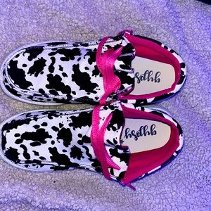 Southern Grit Cow print sneakers:                never been worn~
